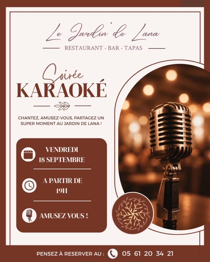 soirée karaoké jardin de Lana